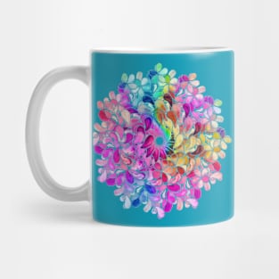 Rainbow Watercolor Paisley Flower Mug